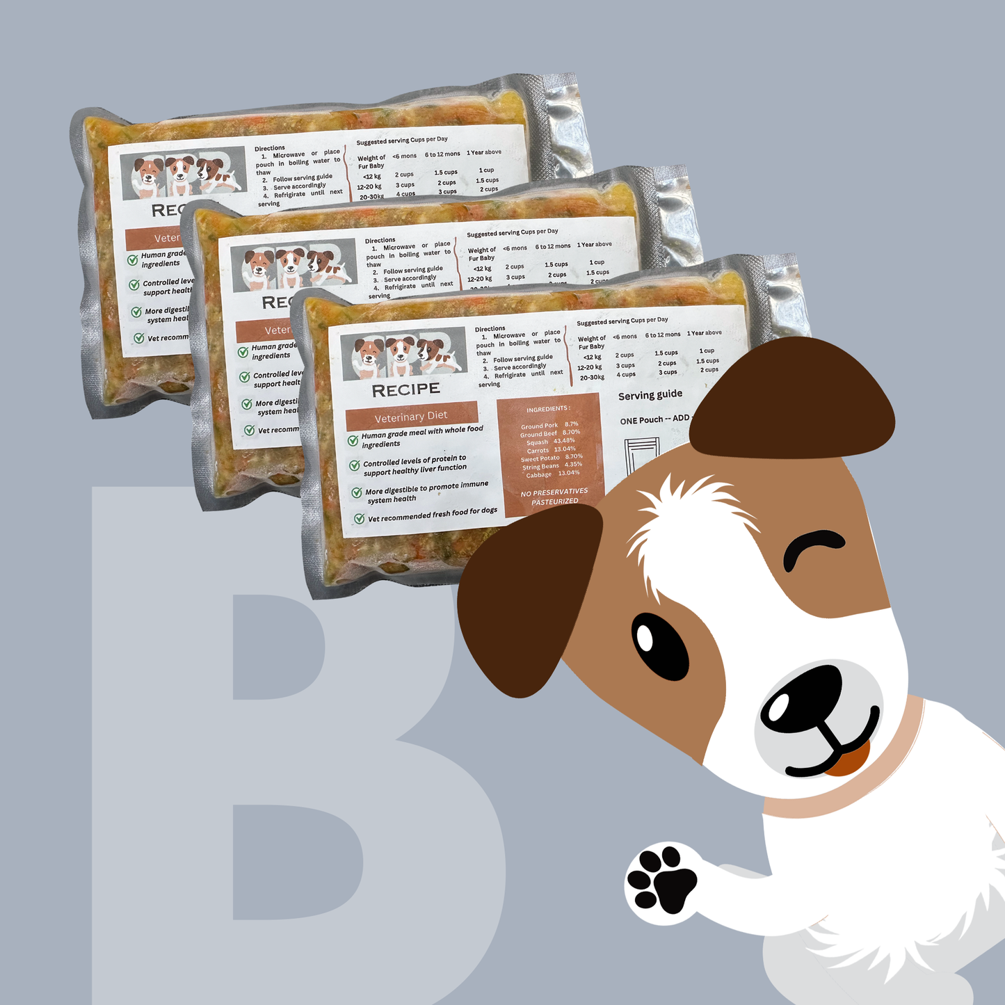 B Mega-Bites Trio (3 Pawsperity Grubs Pouches)