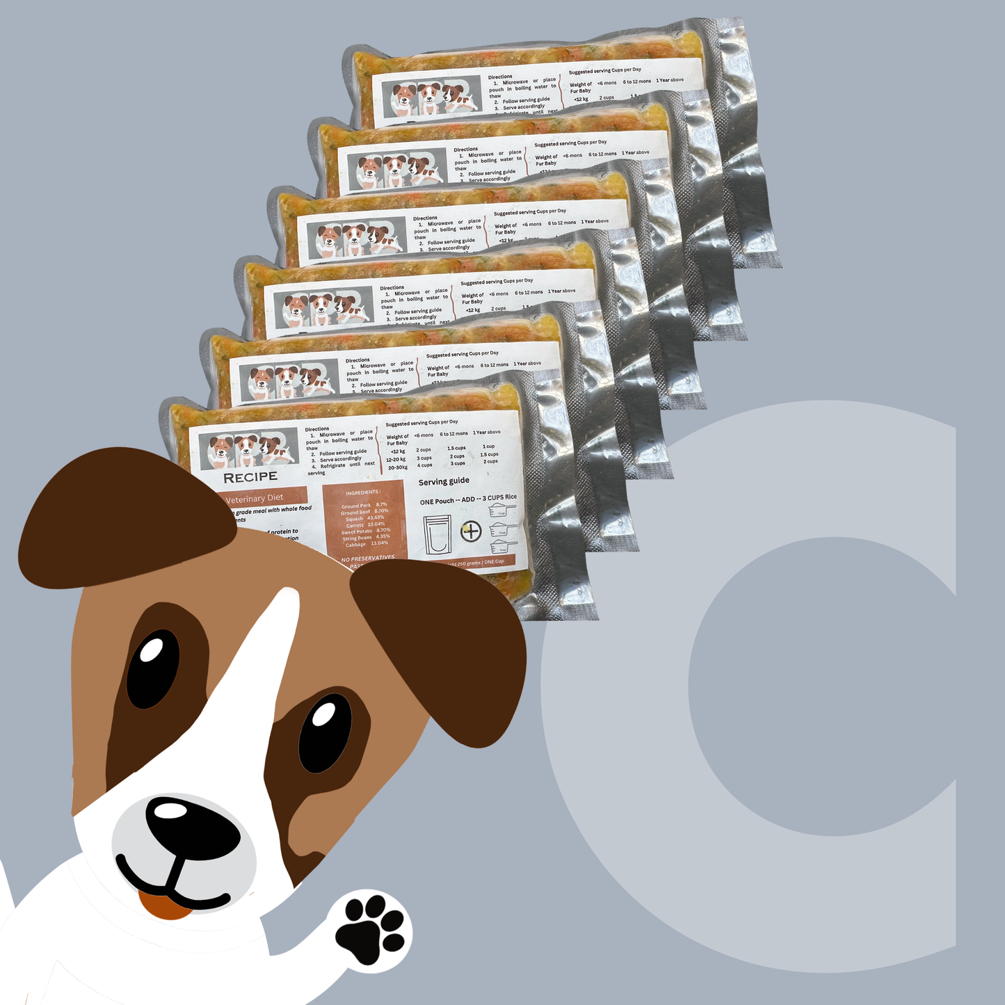 C Giga-Bites Bundle (6 Pawsperity Grubs Pouches)